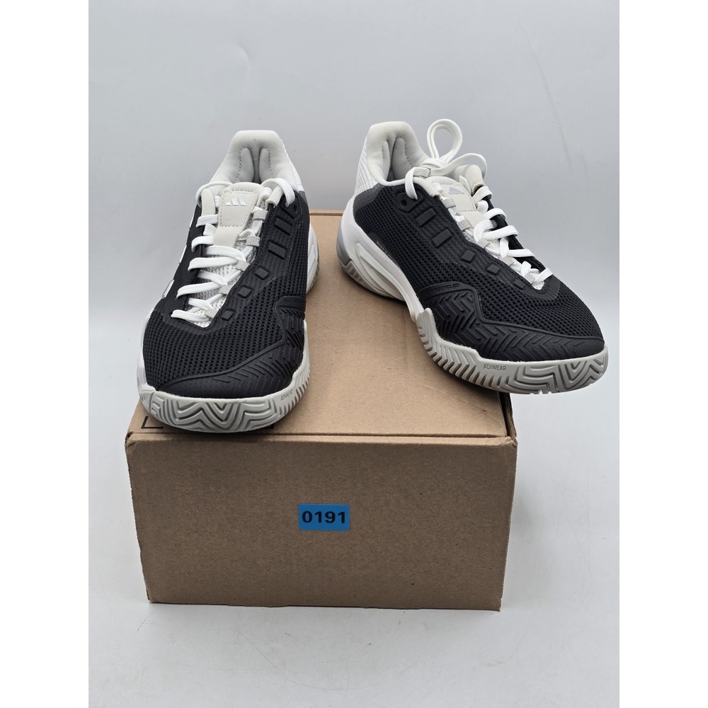 Adidas Barricade 13 Men's Tennis Pickleball White Black  Silver - Sz 7.5 VG